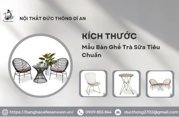 Kích Thước Bàn Ghế Trà Sữa Tiêu Chuẩn Từ A-Z