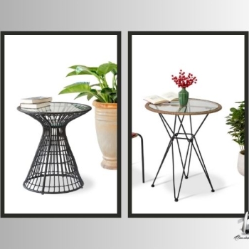Hình ảnh Bàn Cafe Mặt Kính Cường Lực Thiết Kế Sang Trọng Đơn Giản 
