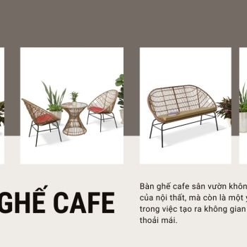 Hình ảnh Bàn Ghế Cafe Mây Khung Sắt Tại Nội Thất Đức Thông Dĩ An