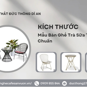 Hình ảnh Kích Thước Bàn Ghế Cafe Trà Sữa Tiêu Chuẩn Từ A-Z