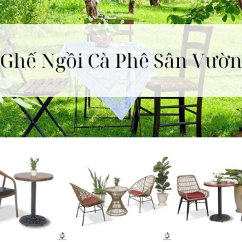 Hình ảnh Phong Cách Xanh Với Ghế Ngồi Cà Phê Sân Vườn