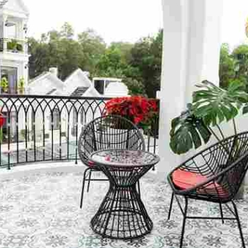 Hình ảnh Ghế cafe đan sân vườn cho không gian ngoại thất của bạn