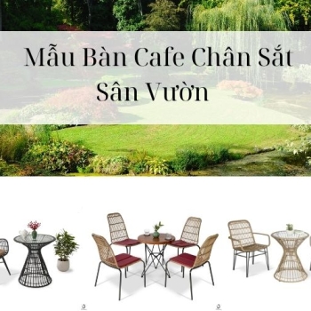 Hình ảnh Vẻ Đẹp Từ Mẫu Bàn Cafe Chân Sắt Sân Vườn 2023