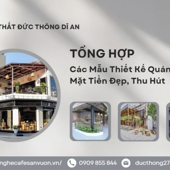 Hình ảnh Các Mẫu Thiết Kế Quán Cafe 2 Mặt Tiền Đẹp