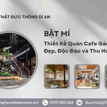 Hình ảnh Thiết Kế Quán Cafe Gác Lửng Đẹp, Độc Đáo và Thu Hút Khách
