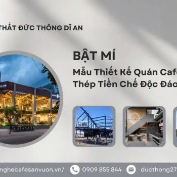Hình ảnh Mẫu Thiết Kế Quán Cafe Khung Thép Độc Đáo