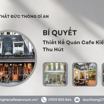Hình ảnh Thiết Kế Quán Cafe Kiểu Pháp Thu Hút Khách