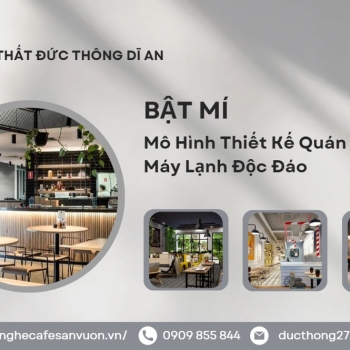 Hình ảnh Thiết kế quán cafe máy lạnh