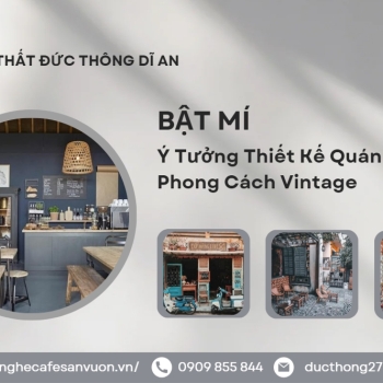 Hình ảnh Thiết kế quán cafe phong cách vintage