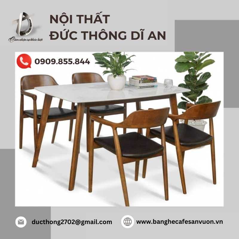 Bàn ghế cafe gỗ tự nhiên