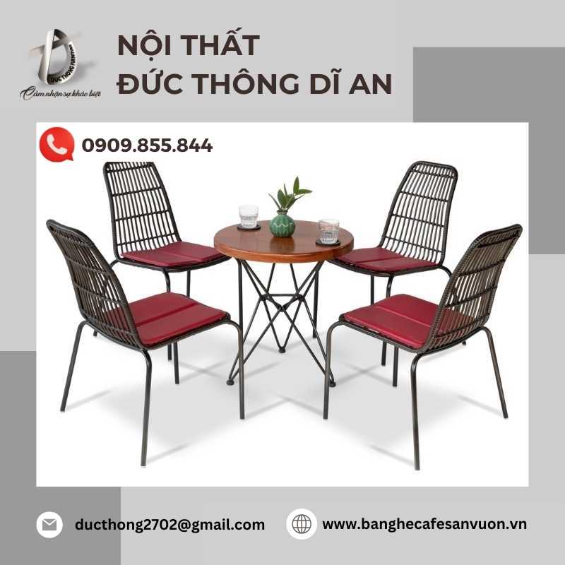 Giới thiệu về bàn ghế cafe nhựa giả mây