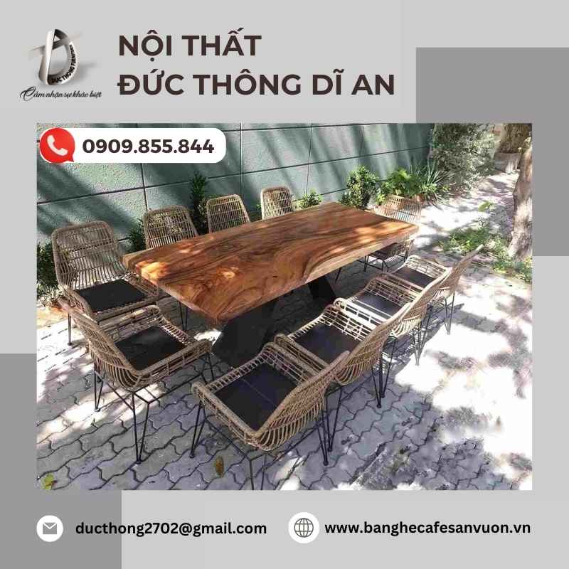 Bàn ghế cà phê sân vườn