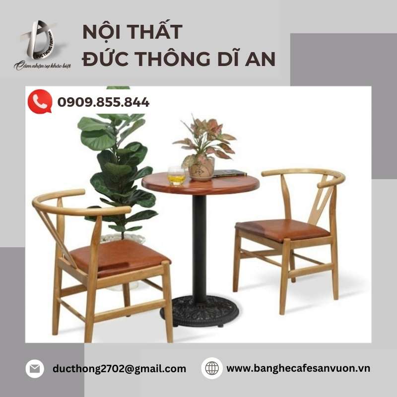 Bàn ghế cà phê sân vườn bằng gỗ