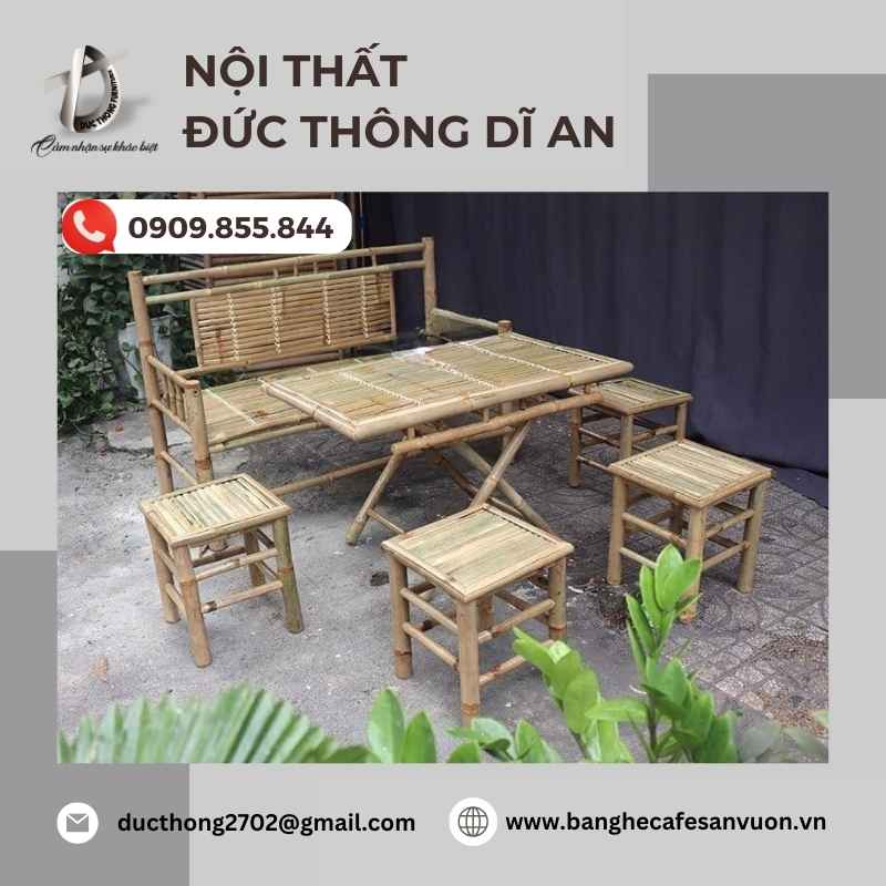 Bàn ghế bằng tre, trúc