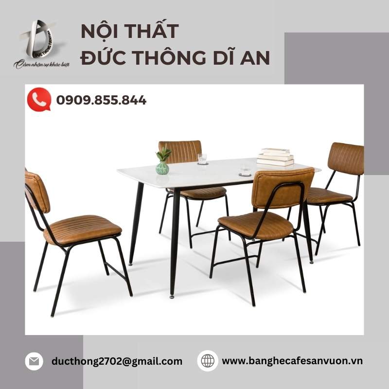 Bàn ghế cafe ngoài trời kết hợp nhiều yếu tố