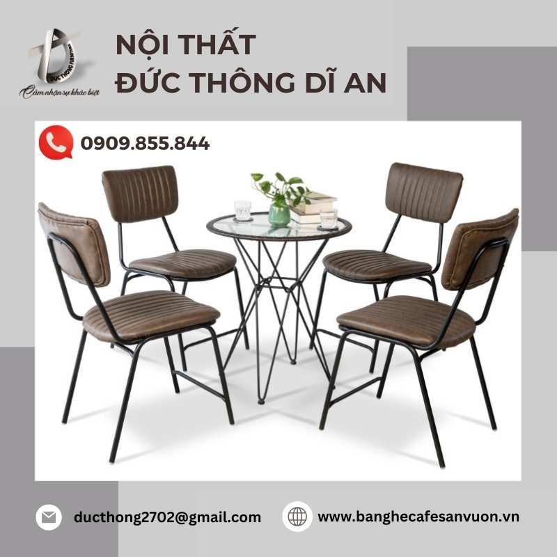 Sự tiện dụng và thoải mái của bàn ghế cafe