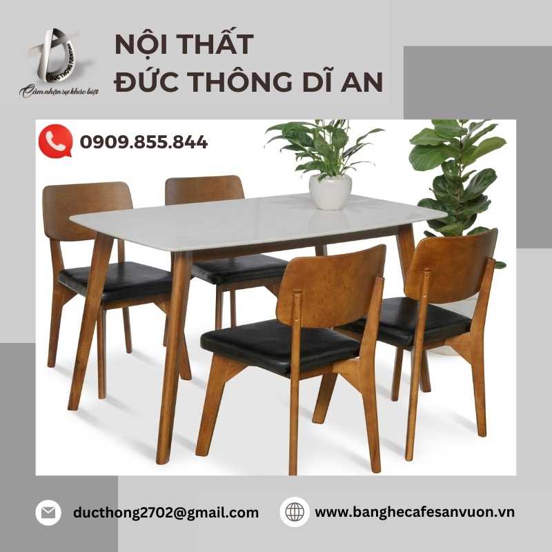 Bàn ghế cafe phong cách hiện đại