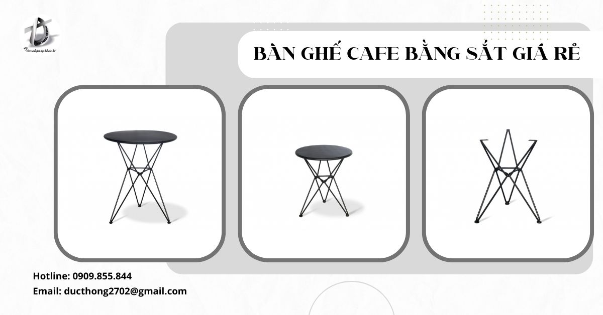 bàn ghế cafe bằng sắt giá rẻ