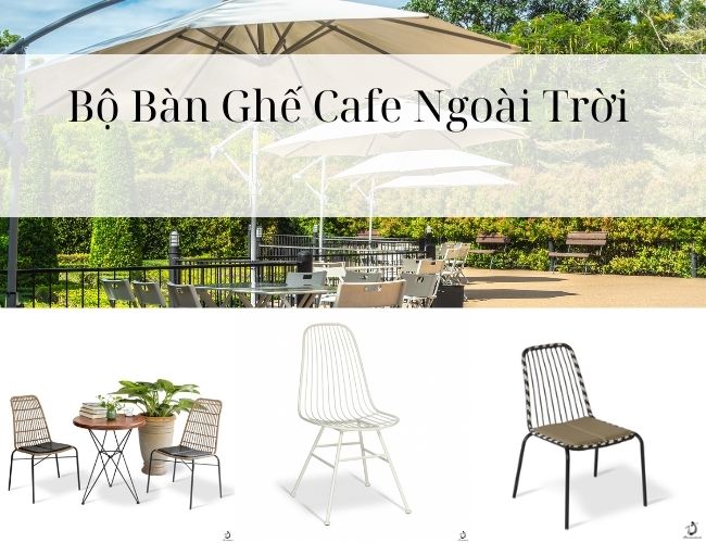 Bàn Ghế cafe Sân Vườn Khung Sắt