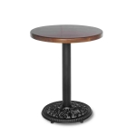 hình ảnh chi tiết Bàn Cafe Chân Gang Mặt Gỗ CBG06