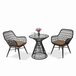 hình ảnh chi tiết Bộ Bàn Ghế Cafe Giả Mây BGD023DEN