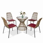 hình ảnh chi tiết Bộ Bàn Ghế Cafe Sân Vườn Giả Mây BGD08VANG