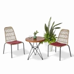 hình ảnh chi tiết Bộ Bàn Ghế Cafe Giả Mây BGD07 VANG